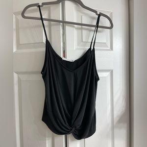 Black Spaghetti Strap Top with Tie Bottom